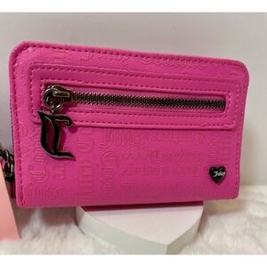 JUICY‎ COUTURE JUICY PINK MATERIAL GIRL Multi Compartment Bifold NEW